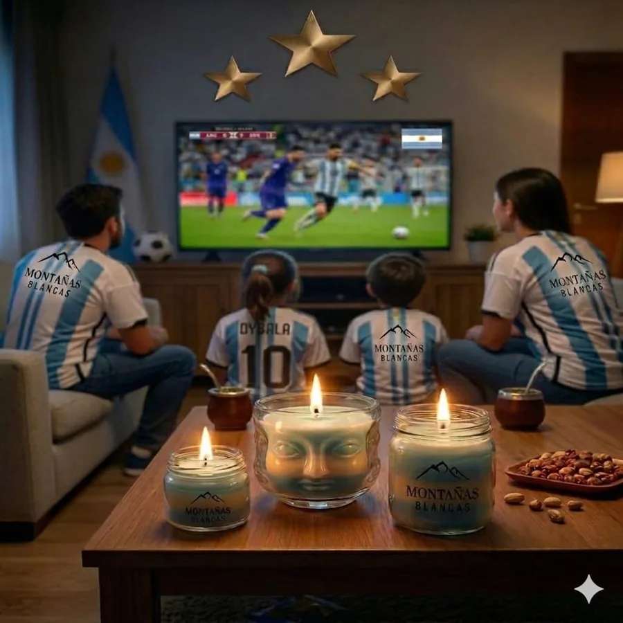 Velas en contenedor de vidrio edición especial Foto Mundial