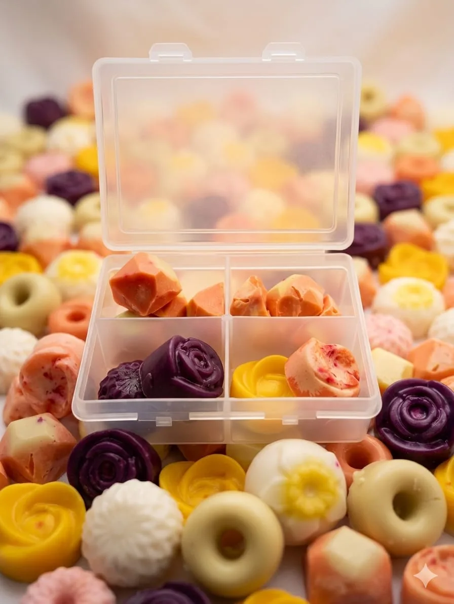 Wax Melts aromáticos en pastillero artesanal de cera de soja